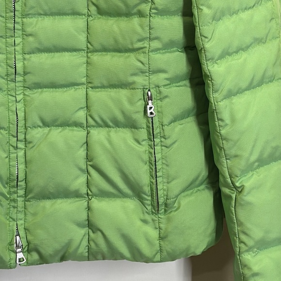 Bogner Leslie Goose Down Jacket Lime Green Puffer Womens 6 - Picture 3 of 13